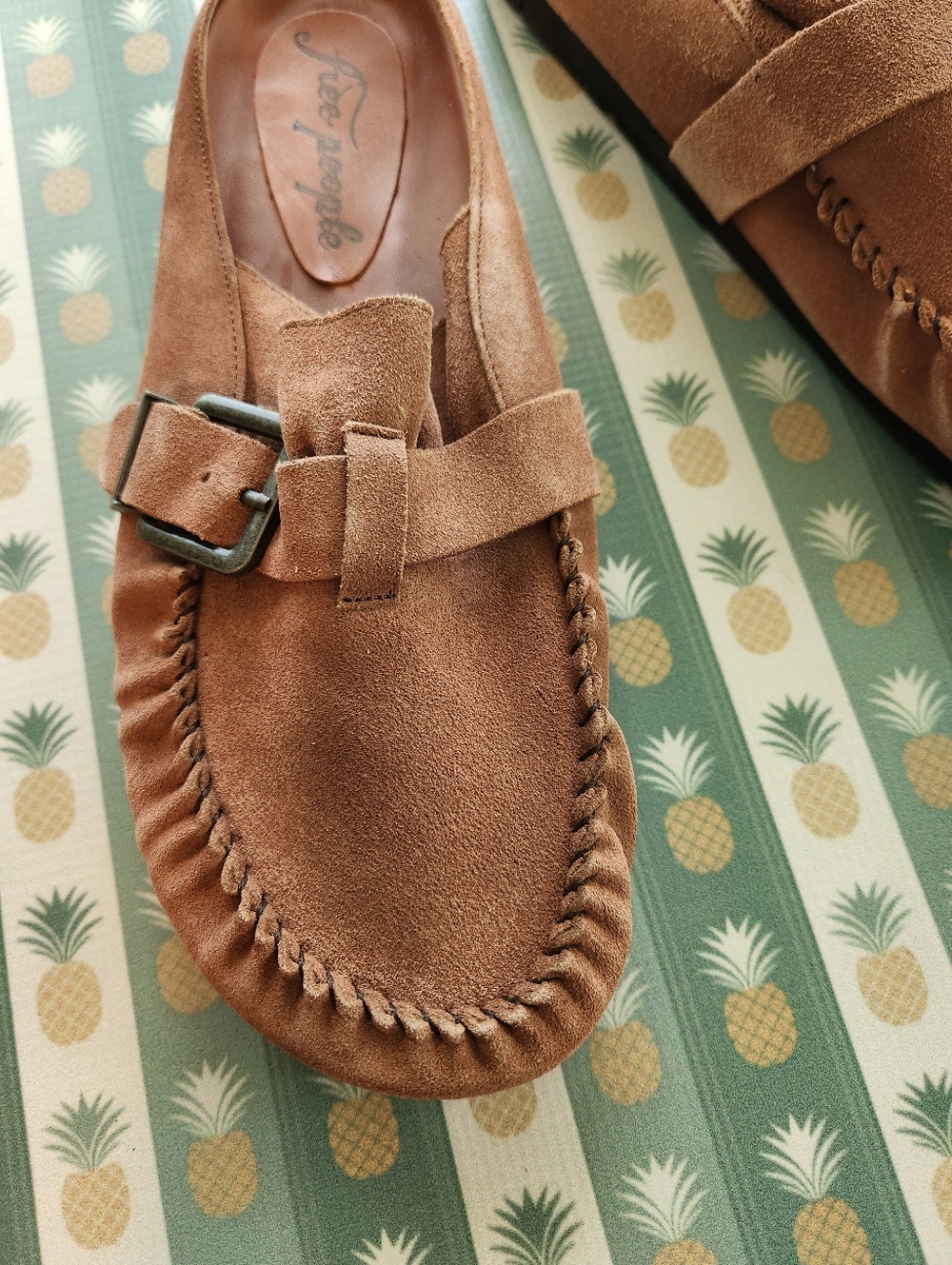 Free People After Rising Mule in Sunset Sand Suede - Picture 3 of 7